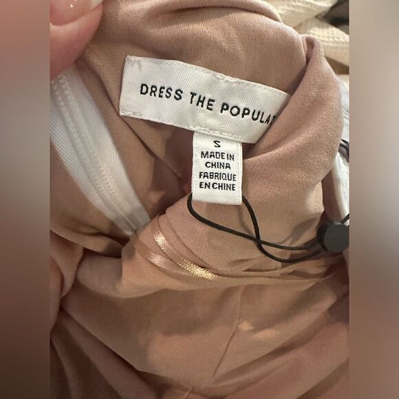 Nwt Dress the Population Emery Long Sleeve Sequin Cocktail Dress - Picture 7 of 7